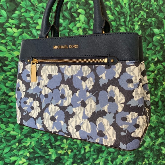 Hailee Michael Kors Xs Satchel Navy Floral - Picture 6 of 8